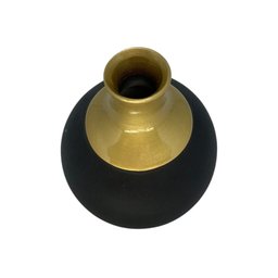 Vaso de Cerâmica Decorativo Colonial Vintage Preto Dourado Fort Line Vaso Cerâmico Decorativo Coloni - 6