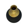 Vaso de Cerâmica Decorativo Colonial Vintage Preto Dourado Fort Line Vaso Cerâmico Decorativo Coloni - 6