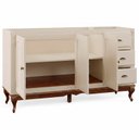 Ver imagem 2 de Balcão para Pia 3 Portas 3 Gavetas Hanover Pés Luis Xv 160 cm - Offwhite - Imbuia Glazer