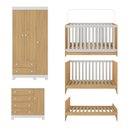 Ver mais imagens de Quarto de Bebê Completo Berço Americano 3 em 1 Colchão Allegra Multimóveis Mp4606 Branco/