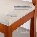 Ver imagem 6 de Kit 2 Cadeiras Madeira Maciça Tiê CabeCasa MadeiraOriginals Marrom/Amêndoa/Bege Claro