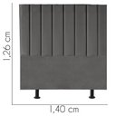 Ver imagem 3 de Cabeceira Cama Box Casal Estofada Carla 140 Cm Suede:cinza Escuro