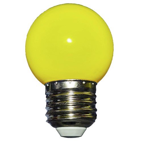 Kit 05 Lâmpadas Led Mini Bulbo Bolinhas 1w E27 110v Amarelo:110v