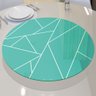 Prato Giratório de Mesa 70 cm Linha Lux em Vidro Temperado 8mm - Cor Turquesa - 1