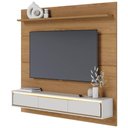 Ver imagem 3 de Painel Tv 65 Pol Bancada Suspensa 180cm com Led Tath Freijó/off C05 - Mpozenato