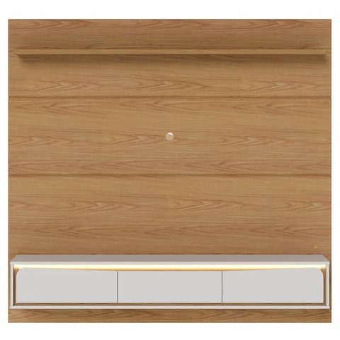 Painel Tv 65 Pol Bancada Suspensa 180cm com Led Tath Freijó/off C05 - Mpozenato