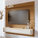 Ver imagem 6 de Painel Tv 65 Pol Bancada Suspensa 180cm com Led Tath Freijó/off C05 - Mpozenato