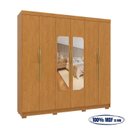 Ver imagem 5 de Guarda-Roupa Casal 6 Portas 6 Gavetas com Espelho em MDF Milano Marrom/Cerejeira