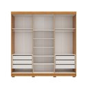 Ver imagem 4 de Guarda-Roupa Casal 6 Portas 6 Gavetas com Espelho em MDF Milano Marrom/Cerejeira