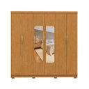 Ver imagem 2 de Guarda-Roupa Casal 6 Portas 6 Gavetas com Espelho em MDF Milano Marrom/Cerejeira