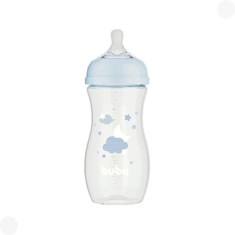 Mamadeira Easy Flow Nuvem Azul 270ml Buba