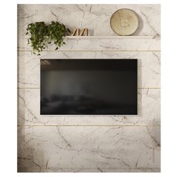 Painel Placa Piso Teto TV 75 244x208cm 463GP Calacata Off White MDT - 1 Painel Placa Piso Teto TV 75 244x208cm 463GP Calacata Off White MDT - 1