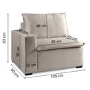 Ver imagem 2 de Módulo Braço Esquerdo para Sofá Modular Ibi 105cm CabeCasa MadeiraOriginals
