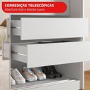 Ver imagem 4 de Guarda-Roupa Casal 100% MDF com Espelho 2 Portas de Correr 3 Gavetas Branco Linha London