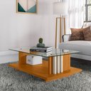 Ver imagem 7 de Estante Home Theater Ícaro com Mesa de Centro Frizz Cinamomo Off White - Madetec