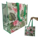 Ver imagem 3 de Bolsa Ecobag Kit 8 Uni Sacola de Ombro Compras Mercado Feira Dobravel Portatil Ab.midia Rafia-08