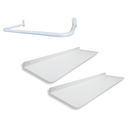 Ver imagem 1 de Prateleira de Parede 60cm Multiuso Organização Sapatos + Cabideiro 60cm Arara para Roupas Branco