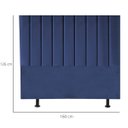 Ver imagem 3 de Cabeceira Estofada Cama Casal Queen Size 160 Cm Luísa Suede e Frame Azul Marinho