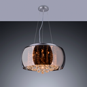 Ver imagem 2 de Lustre Pendente Plafon em Vidro e Cristal Attractive 50cm Moderno Quarto Sala Bivolt Cromado