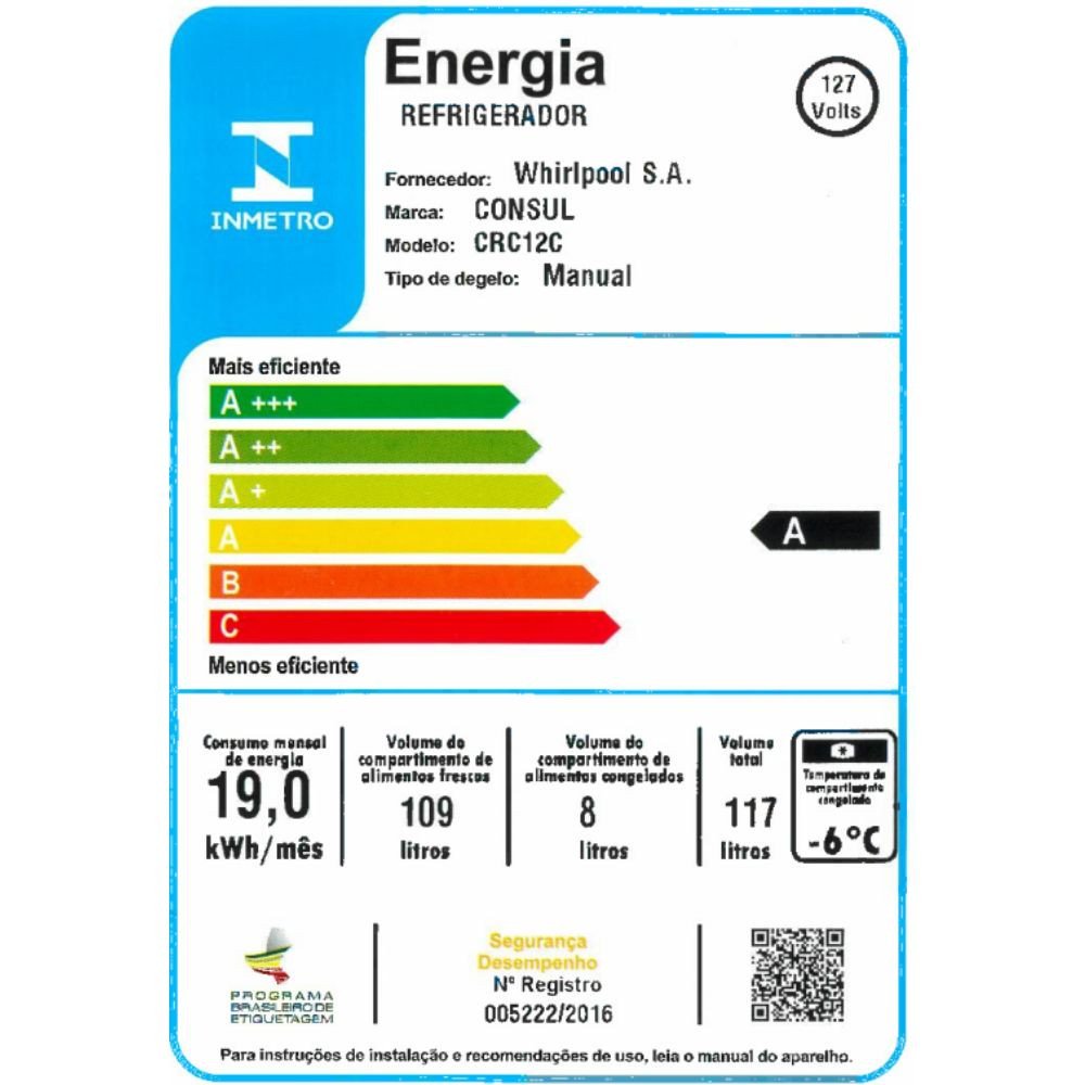 Frigobar Consul 117 Litros Crc12 - 5