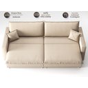 Ver imagem 2 de Sofá Tango 1,80m sem Caixa, Retrátil e Reclinável Linho Soft - Netsofas - Bege