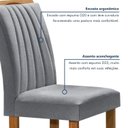 Ver imagem 7 de Conjunto Mesa Tampo Smart Plus Vidro Kyra 120CMX90CM 4 Cadeiras Arizona