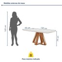 Ver imagem 4 de Conjunto Mesa Tampo Smart Plus Vidro Kyra 120cmx90cm 4 Cadeiras Arizona