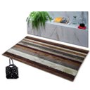 Ver imagem 1 de Tapete Sala 2,00x3,50m Grande Pelo Macio Capucino Listrado