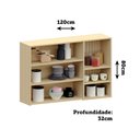 Ver imagem 4 de Armário Aéreo 100% MDF 2 Portas com Nicho 120cm Aura Luciane Móveis
