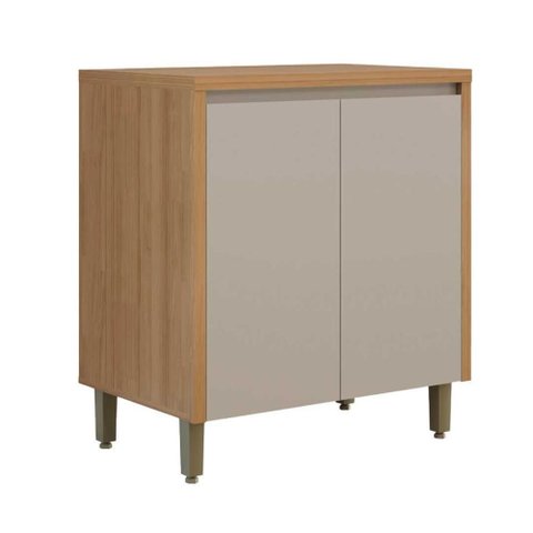 Balcão Cozinha 2 Portas 80cm Allure Jequitibá/gris Repleta