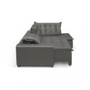 Ver mais imagens de Sofá de Canto Retrátil Reclinável 4 Lugares Yescasa Veludo Cinza Montana Pés de Madeira