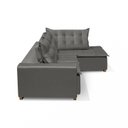 Ver imagem 7 de Sofá de Canto Retrátil Reclinável 4 Lugares Yescasa Veludo Cinza Montana Pés de Madeira