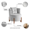 Ver imagem 7 de Kit 2 Poltronas Orgânica Curva Luna Veludo Cinza Claro - Montanaris Decor