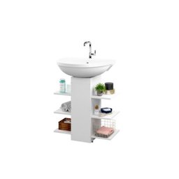 Gabinete de Banheiro Armário para Cuba Branco - 1