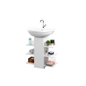 Gabinete de Banheiro Armário para Cuba Branco