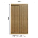 Ver imagem 4 de Guarda-roupa Solteiro Madesa Tokio 2 Portas de Correr 2 Gavetas