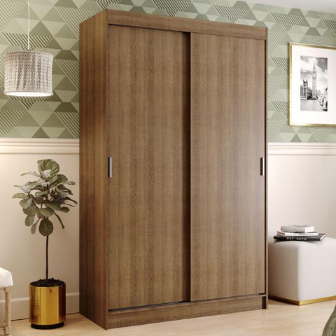 Guarda-roupa Solteiro Madesa Tokio 2 Portas de Correr 2 Gavetas