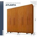 Ver imagem 3 de Guarda Roupa Casal 6 Portas Atlanta Benetil Móveis - Cinamomo