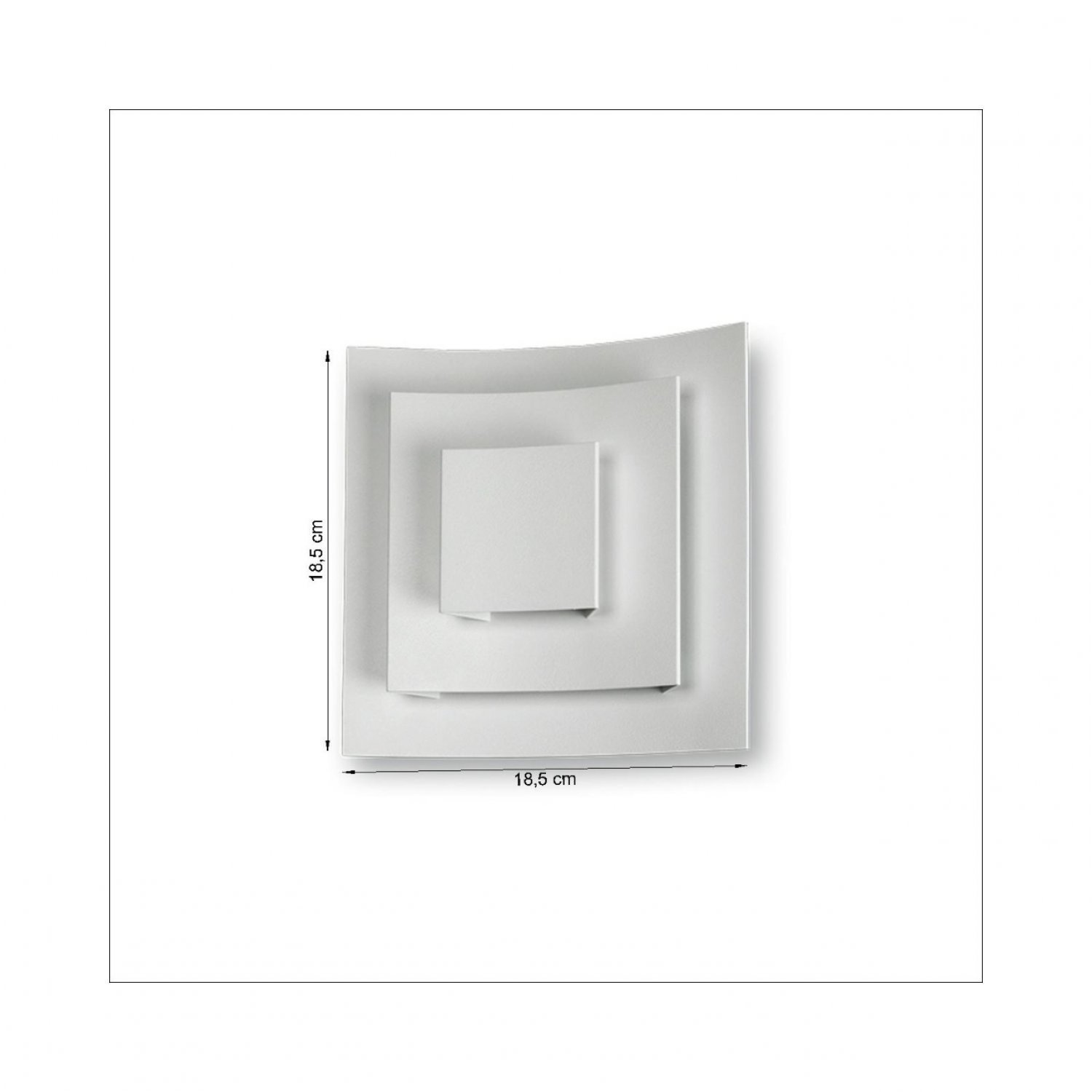 Arandela Led Quadrada 110v 18,5x18,5cm Fiore  - 3