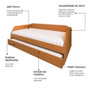 Ver imagem 2 de Sofá Cama com Cama Auxiliar Americana Luxo em Mdf Resistente Nobre Nature