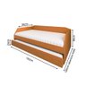 Sofá Cama com Cama Auxiliar Americana Luxo em Mdf Resistente Nobre Nature - 3