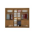 Ver imagem 2 de Guarda Roupa Casal com Espelho 3 Portas 6 Gavetas 100% Mdf Los Angeles Ripado D Doro Móveis -