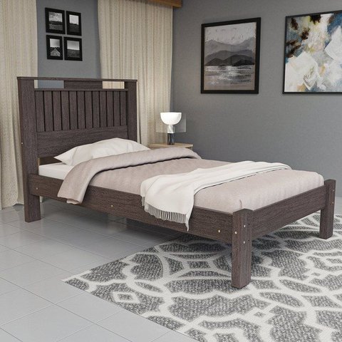 Cama Solteiro Ripado Alaska Mocaccino