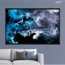 Ver imagem 1 de Quadro Decorativo - Nuvem Fumaca Azul e Branco Abg027 Tela Canvas - 80x60cm