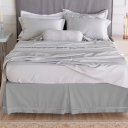 Ver imagem 1 de Saia Box Queen Naturalle Fashion Ponto Palito Prata de 1,60m x 2,00m x 35 cm.