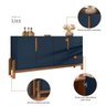Aparador Buffet Armário Lizz 4 Portas 1,70 Pé Madeira Maciça:azul Cobalto/cedro - 4