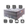 Cama Box King Colchão Ortofirm + Box 193x203x71 Double Face Espuma D45 Cinza - 3