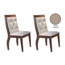 Ver imagem 7 de Kit 2 Cadeiras Sala Jantar Ágata 2 Un Café/suede Creme - Rufato