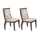 Ver imagem 1 de Kit 2 Cadeiras Sala Jantar Ágata 2 Un Café/suede Creme - Rufato
