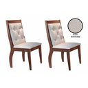 Ver mais imagens de Kit 2 Cadeiras Sala Jantar Ágata 2 Un Café/suede Creme - Rufato